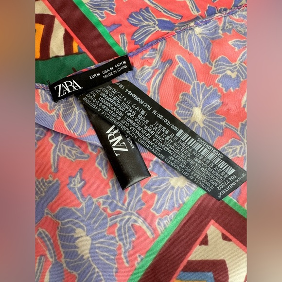 ZARA Printed Satin Scarf - Picture 7 of 7